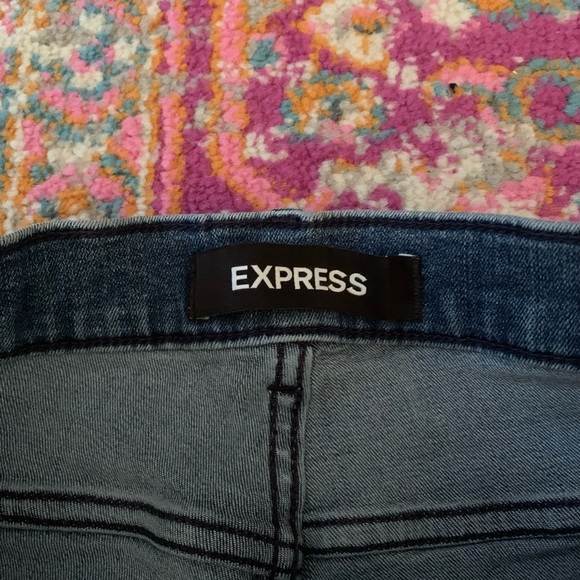 Express High Rise Ripped Skinny Jeans - Picture 3 of 6